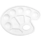 Kangaro Oval Plastic Mixing Palette, 17 x 23 cm