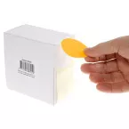 Rillprint round fluorescent orange labels, 50 mm diameter, roll of 500 pieces