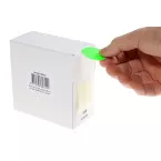 Rillprint round labels diameter 35 mm roll of 500 pieces fluorescent green