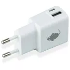 Greenmouse chargeur Dual 1 x USB-A et 1 x USB-C, blanc