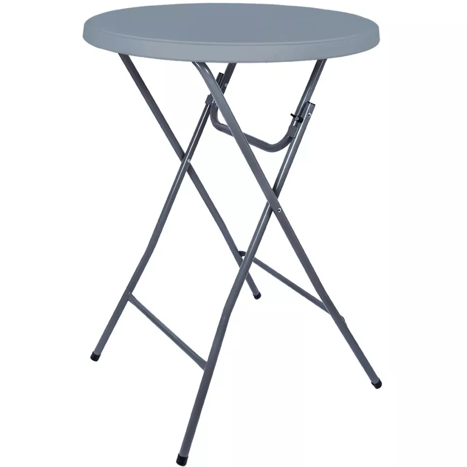 Table debout BT200, gris, diamètre 80 cm