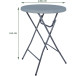 Table debout BT200, gris, diamètre 80 cm