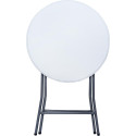 Table debout BT100, blanc, diamètre 80 cm