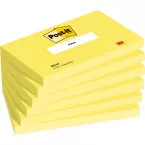 Post-it Notes, 100 vel, ft 76 x 127 mm, pak van 6 blokken, neongeel