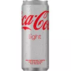 Coca-Cola Light frisdrank, sleek blik van 33 cl, pak van 24 stuks