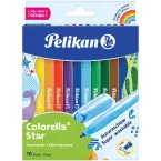 Pelikan Colorella Star Felt Tip Pens Set of 10 in Cardboard Hanging Box