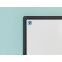 Smit Visual Softline tableau blanc, acier émaillé, magnétique, profilé d'aluminium noir, 120 x 90 cm