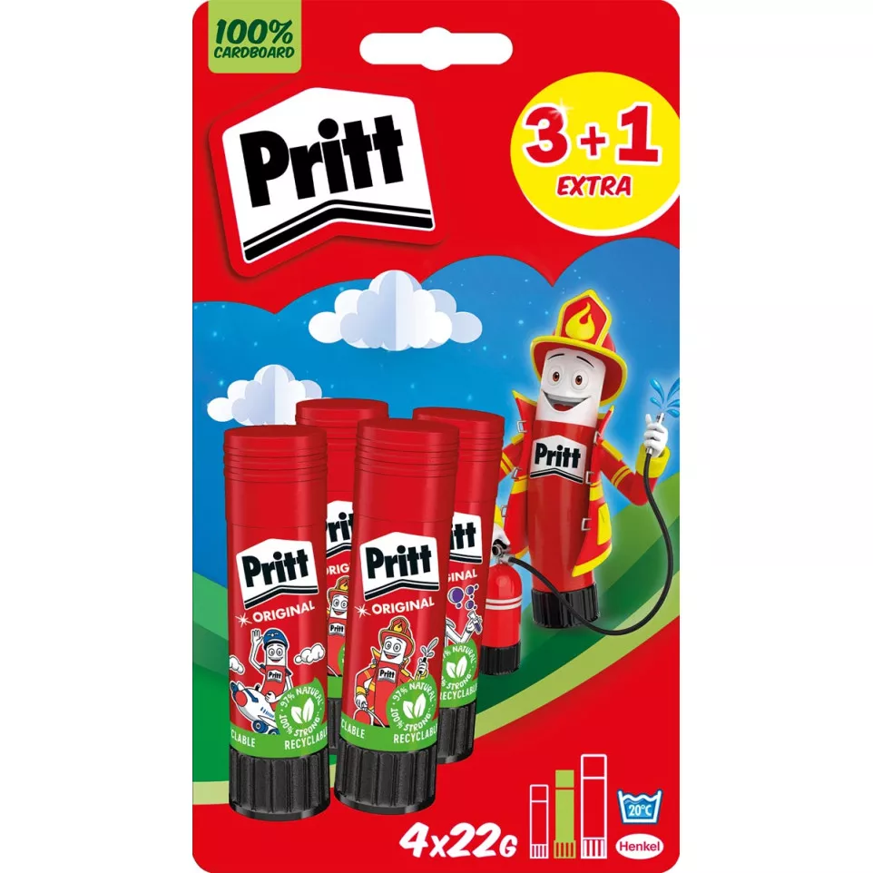 Pritt Original plakstift, 22 g, 3 + 1...