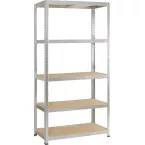 Avasco Strong 175 Industrial Shelf, 176 x 90 x 40 cm, 5 Shelves, Galvanized