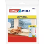 tesamoll Universal Foam Draught Excluder, Self-Adhesive, 10 m x 25 mm, White