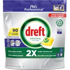 Dreft Original Lemon vaatwastabletten, pak van 90 capsules