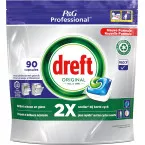 Dreft Original Regular vaatwastabletten, pak van 90 capsules