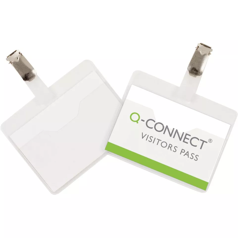 Q-CONNECT badge avec clip 90 x 60 mm,...