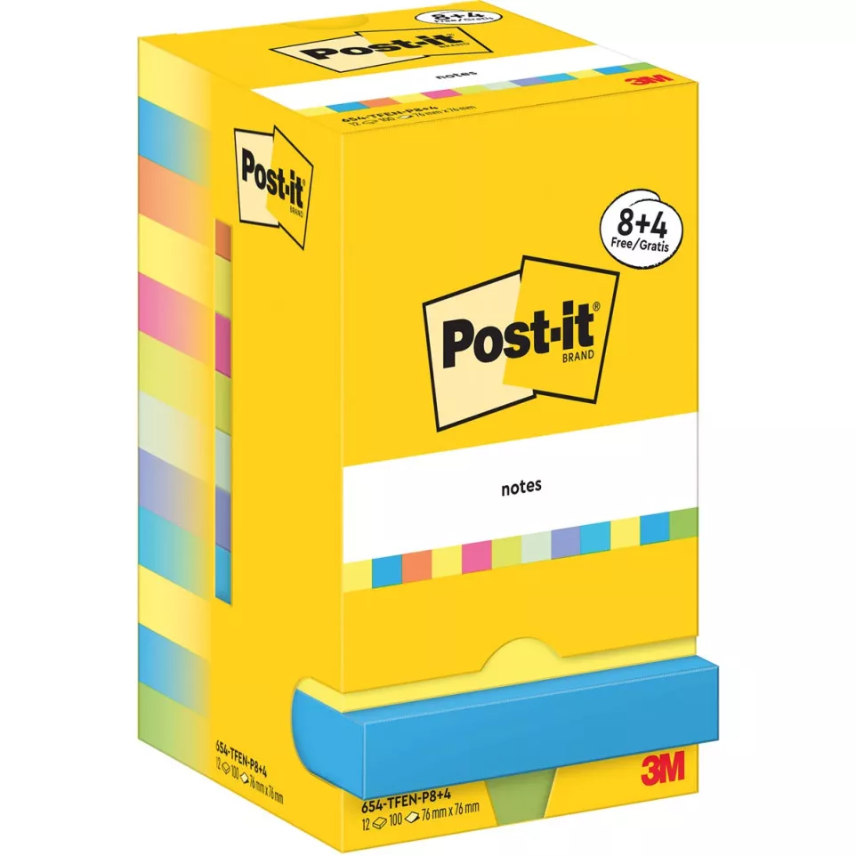 Post-it Notes Energetic, 3 in x 3 in,...
