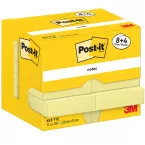 Post-It Notes, 100 feuilles, ft 38 x 51 mm, jaune, 8 + 4 GRATUIT