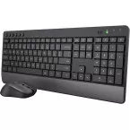 Trust Trezo Comfort Wireless Keyboard and Mouse Set Made from Recycled Plastic Azerty