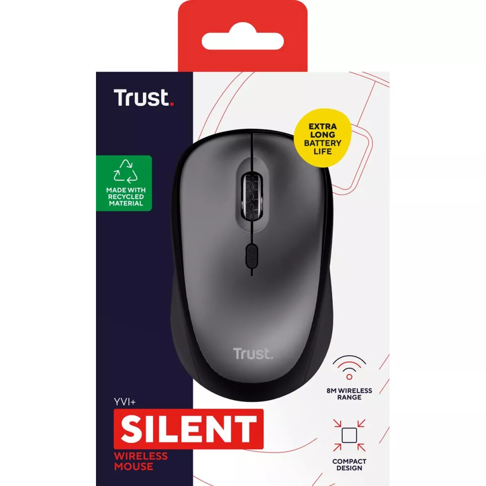 Trust YVI+ souris sans fil, noir