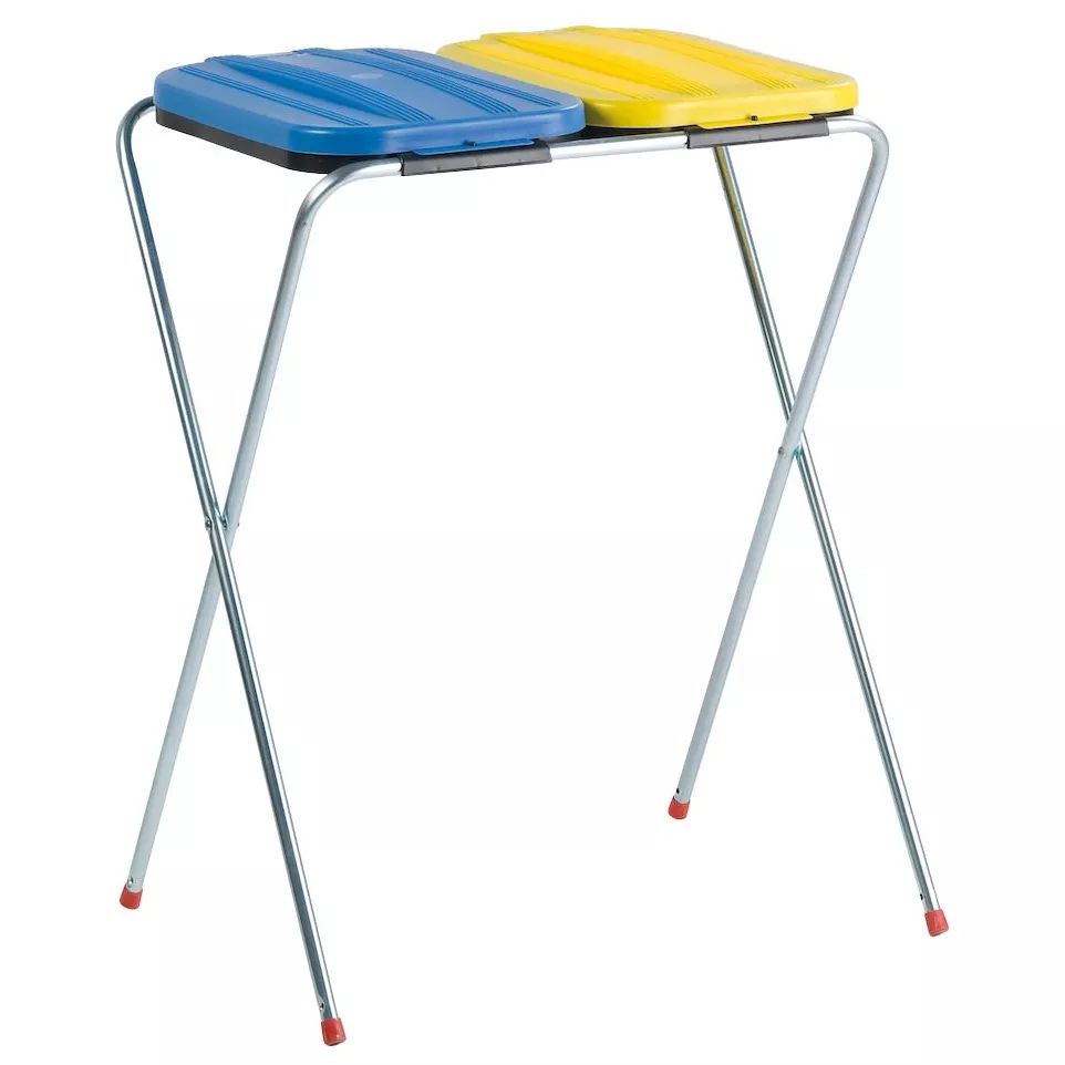 Duo Bag Holder 2 x 130 L Yellow and Blue