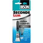 Bison Instant Glue Control Liquid, 3 g Tube, Blister Pack