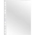 Q-CONNECT A4 11-Hole Clear Plastic Punched Pockets 80 Microns Pack of 50