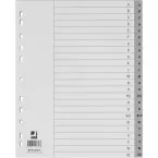 Q-CONNECT A4 Alphabetical Index Dividers Polypropylene 4 Holes A-Z Set 24 Tabs Grey