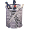 Q-CONNECT pot à crayons, métal mesh, argent