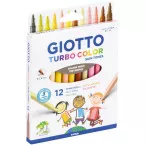 Giotto Turbo Color Skin Tones Set of 12 Felt Tip Pens