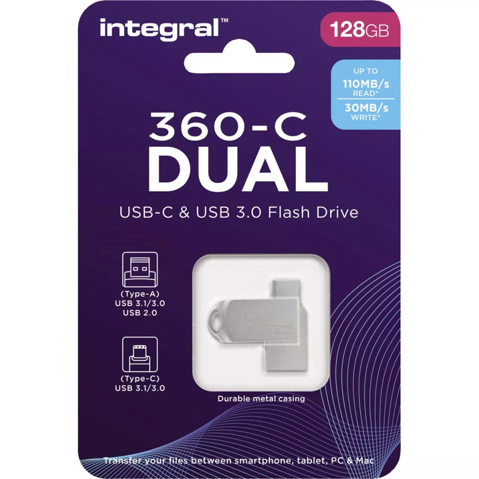 Integral 360-C Dual USB-C & USB 3.0...