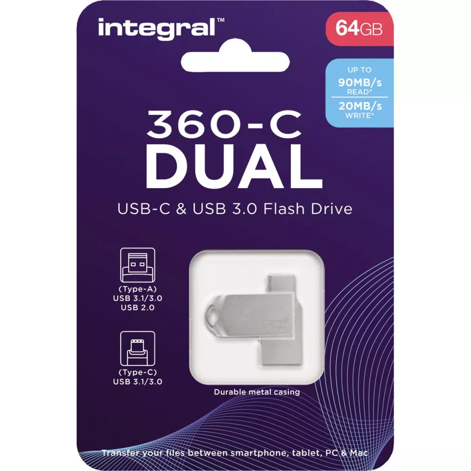 Integral 360-C Dual clé USB-C & USB...