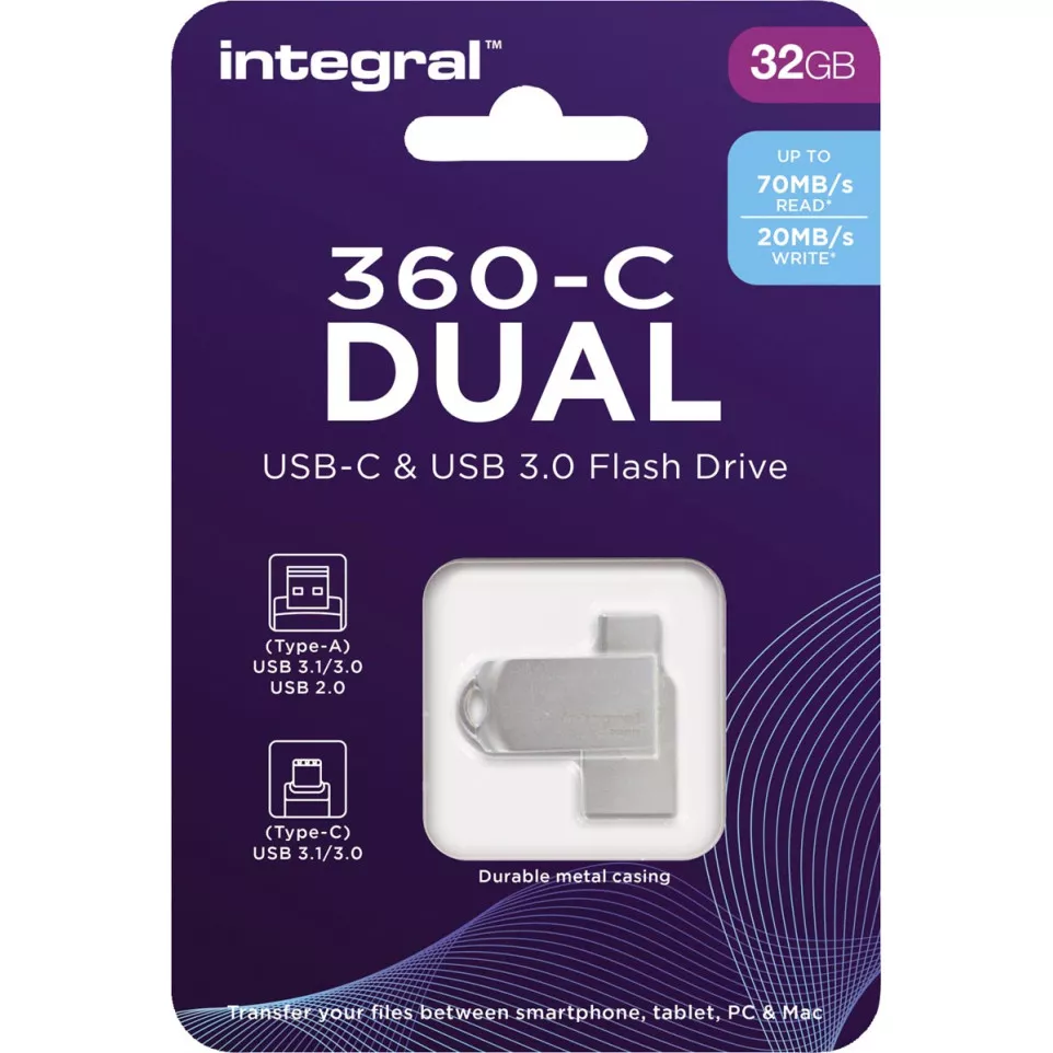 Integral 360-C Dual clé USB-C & USB...