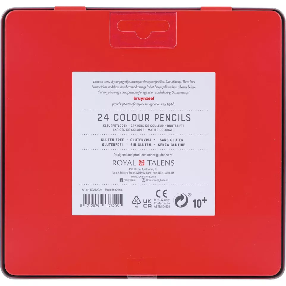 Bruynzeel kleurpotloden, metalen doos...