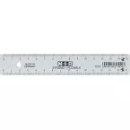 M+R Strong & Flexibel latte, avec échelle de mesure pour droitiers et gauchers, 15 cm, transparent