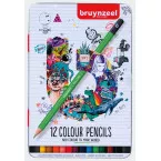 Bruynzeel crayon de couleur, boîte en métal de 12 pièces