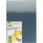 Q-CONNECT couvertures, ft A3, PVC, 200 micron, paquet de 100 pièces, transparent