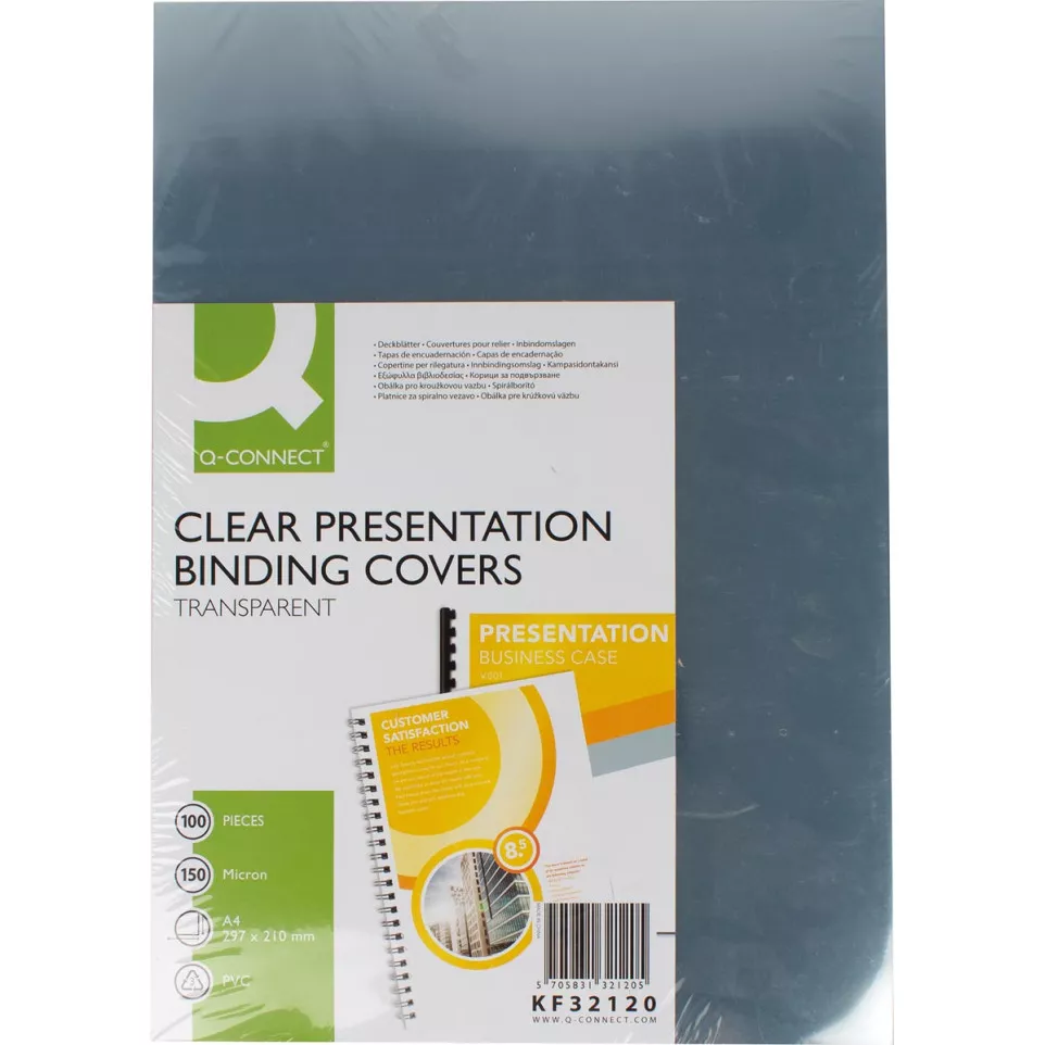 Q-CONNECT couvertures, ft A4, PVC,...