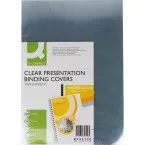 Q-CONNECT A4 PVC Binding Covers 150 Micron Pack of 100 Transparent