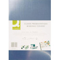Q-CONNECT couvertures, ft A4, PVC, 150 micron, paquet de 100 pièces, transparent