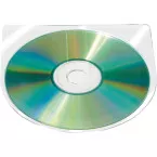 Q-Connect self-adhesive CD pocket with tab PP pack of 100