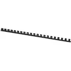 Q-CONNECT bindrug 12mm 21 rings 100 stuks zwart