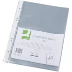 Q-Connect A5 Portrait Sheet Protectors 4-Hole Clear 100 Microns Pack of 10
