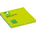 Q-Connect Quick Notes 76 x 76 mm 80 Sheets Neon Green