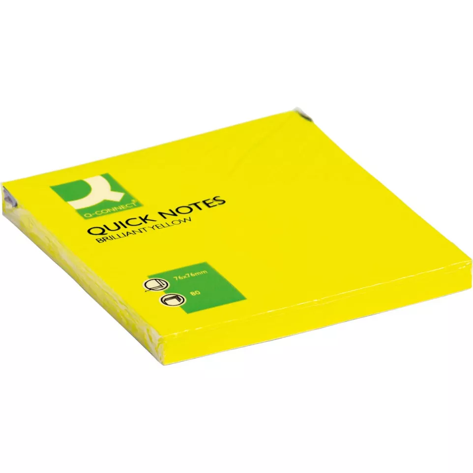 Q-Connect Quick Notes 76 x 76mm Neon...