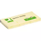 Q-CONNECT Quick Notes, ft 38 x 51 mm, 100 vel, pak van 3 stuks, geel