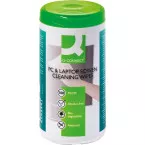 Q-CONNECT lingettes pour PC et d'ordinateurs portables antistatique paquet de 100 lingettes