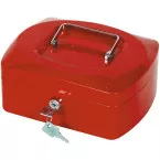 Q-Connect Cash Box 205 x 160 x 85 mm Red