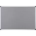 Q-CONNECT textielbord met aluminium frame 60 x 45 cm grijs