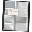 Q-CONNECT Portes-cartes de visite 11 x 26 cm pour 96 cartes noir