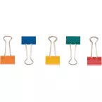 Q-CONNECT foldbackclip, geassorteerde kleuren, 32 mm, doosje van 10 stuks