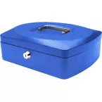 Q-CONNECT geldkoffer, 255 x 200 x 85 mm, blauw