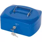 Q-CONNECT coffret à monnaie, 205 x 160 x 85 mm, bleu